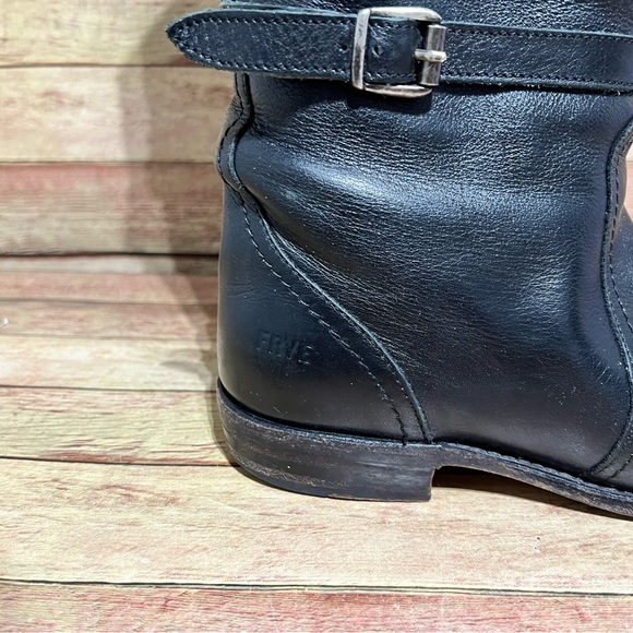 Frye Black Leather Dorado Boots - Picture 6 of 11